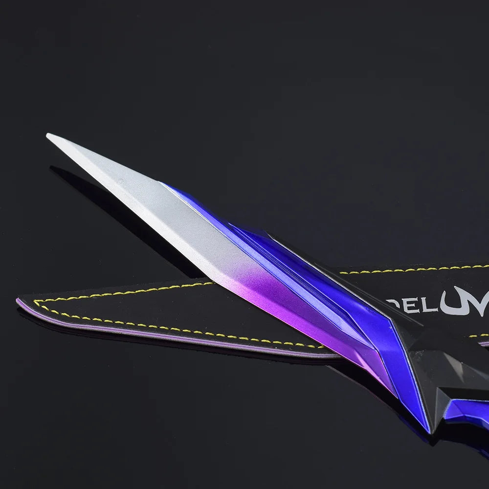 30cm Valorant Singularity Knife Visual Shine Version Metal Model with Holster Real Steel Katana Outdoor Training Knife Safe Toys