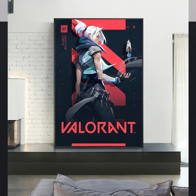 Video Game V-Valorant Cool Poster Prints Wall Art Canvas Painting Print  Wall Art Picture for Bedroom Living Room Home Decor