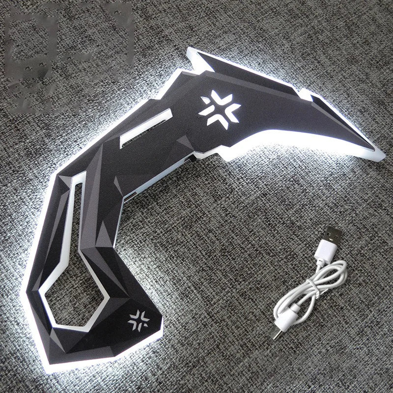 25cm Valorant VCT Karambit Wooden Charging Glows Toy Sword Claw Knife Game Melee Model Party Cosplay Props Gifts Collections