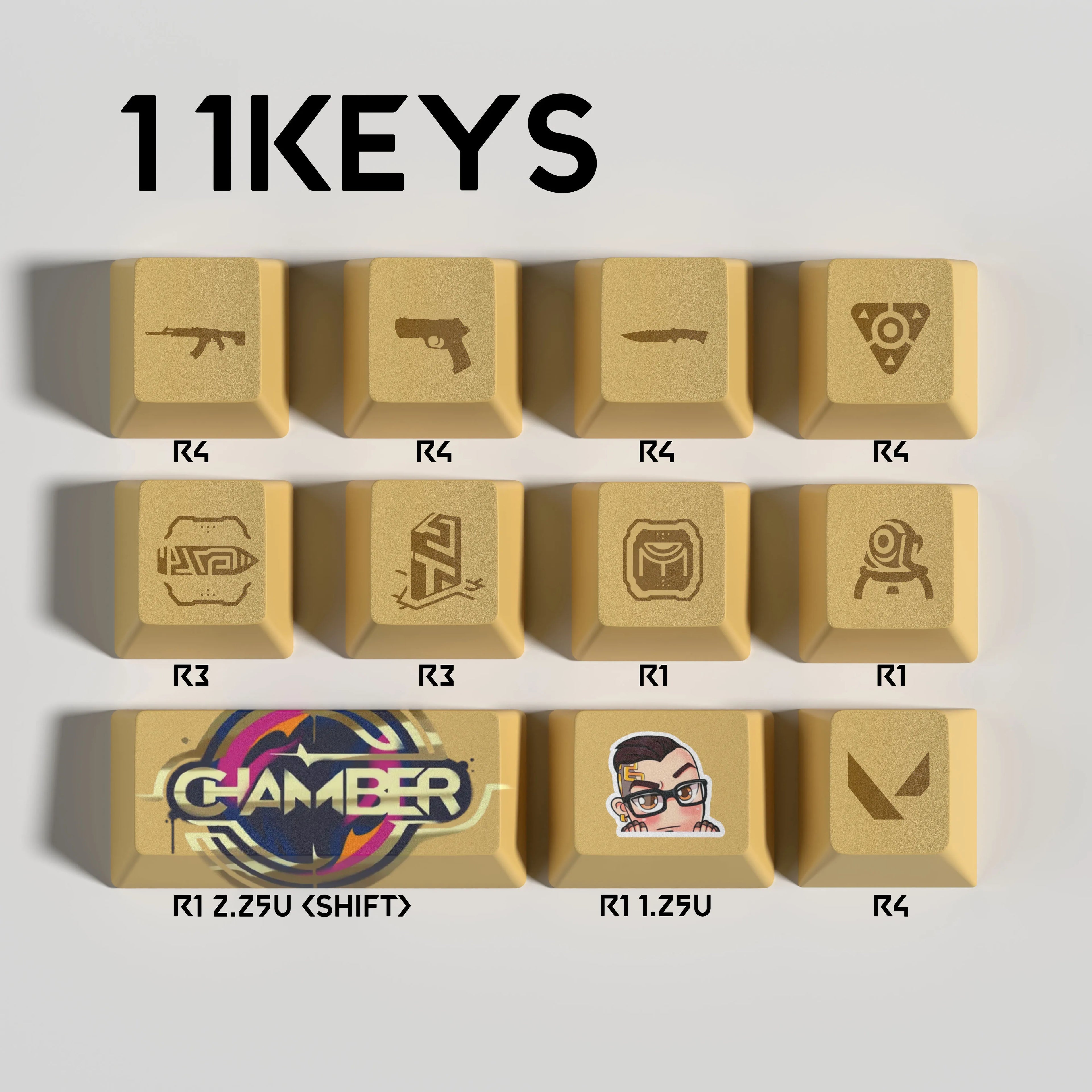 VALORANT Chamber keycap new 14 key mini set OEM height