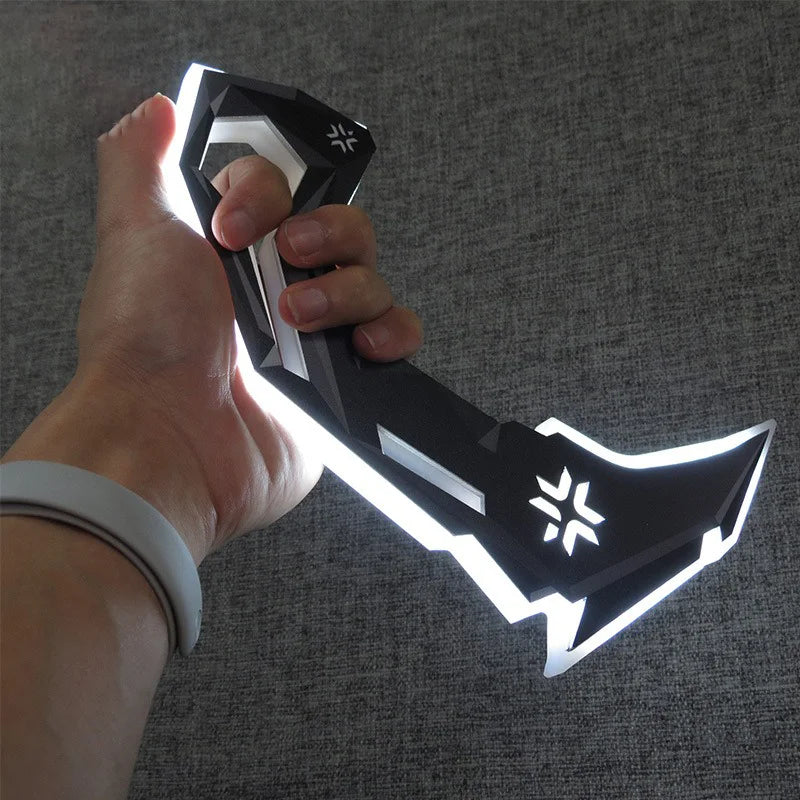 25cm Valorant VCT Karambit Wooden Charging Glows Toy Sword Claw Knife Game Melee Model Party Cosplay Props Gifts Collections
