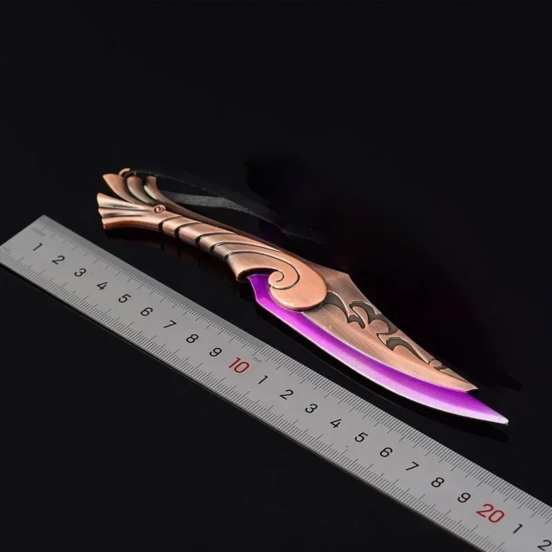 Valorant Melee Weapon Ignite Fan 18cm Metal Katana Model Safety Karambit Game Peripherals Combat Knife Collectible Toys Boy Gift