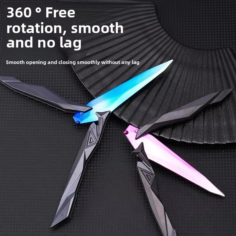 Valorant Singularity Butterfly Knife Foldable Replica Toy for Boys Plastic Model Collectible Melee Gear for Cosplay Gaming