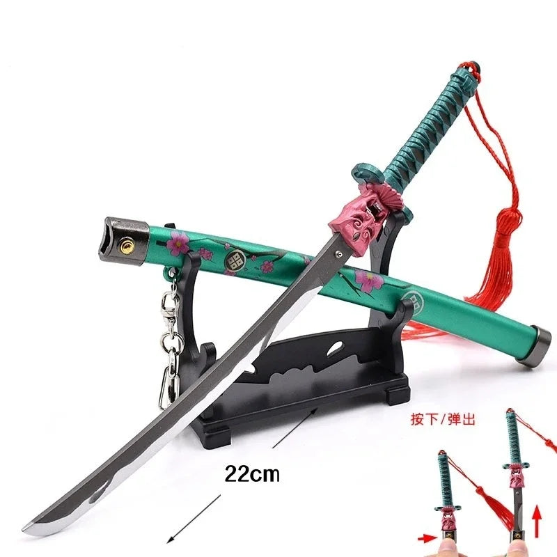 Valorant Game Peripheral Alloy Weapon Onimaru Kunizuna Bounce Jumping Sword Katana Handicraft Model Collection Ornament Toy 22cm