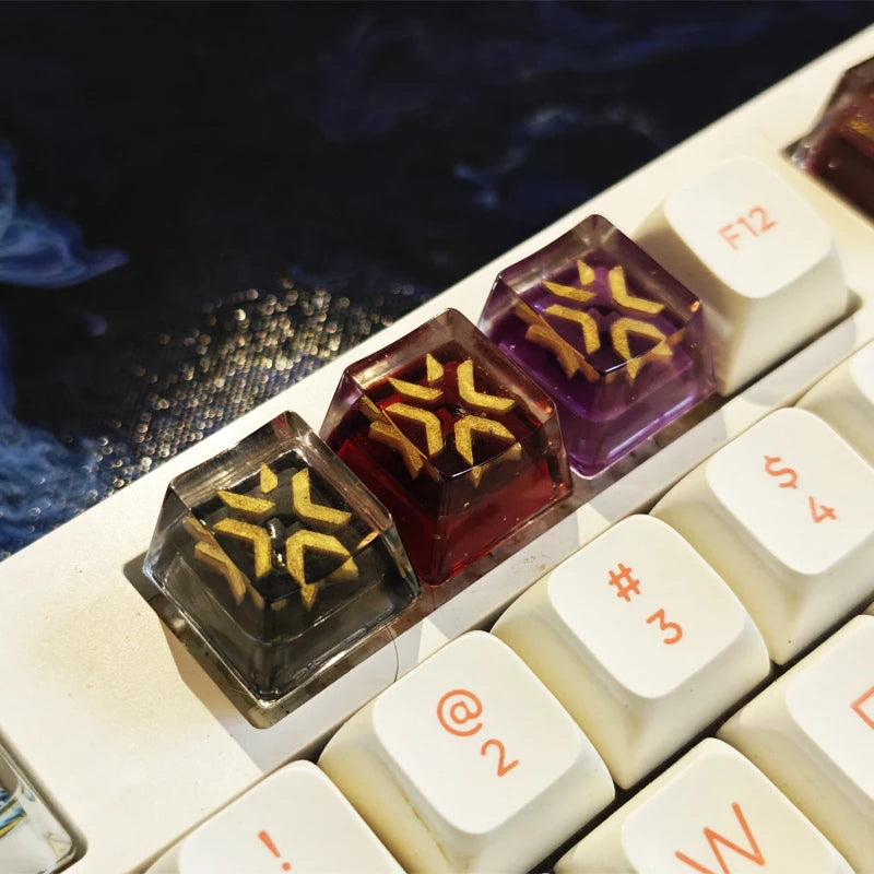VALORANT VCT Keycaps OEM Profile Customized Resin Material VALORANT Champions Tour Logo Golden Version for DIY Keyboard Keycaps