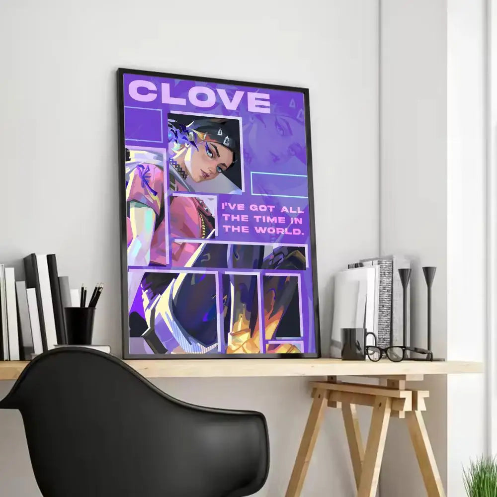Clove Valorant Poster HD art sticky wall waterproof home living room bedroom bar aesthetic decoration