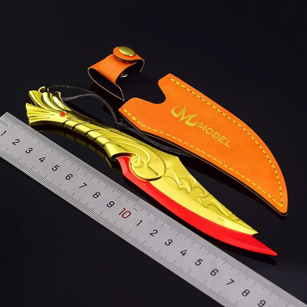 Valorant Melee Weapon Ignite Fan 18cm Metal Katana Model Safety Karambit Game Peripherals Combat Knife Collectible Toys Boy Gift