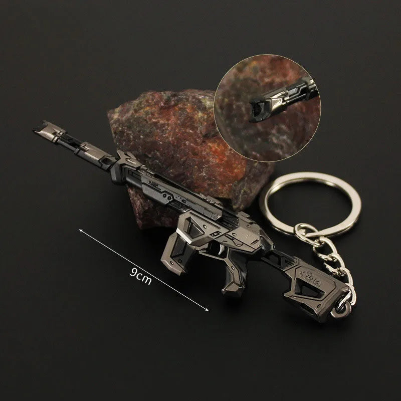 VALORANT Game Mini Gun Keychain Fearless Contract Evil Ghost Illusion 781-AZ inc Alloy Model Mini Collectible Toys