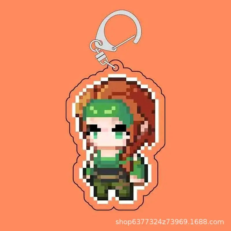 Fearless Contract Valorant Pixel Style Acrylic Sandwich Keychain Valorant Creative Exquisite Hanging Keychain Gift