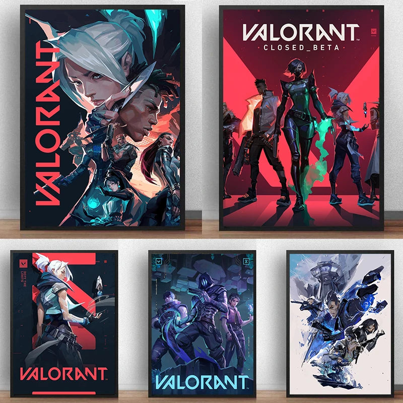 Video Game V-Valorant Cool Poster Prints Wall Art Canvas Painting Print  Wall Art Picture for Bedroom Living Room Home Decor