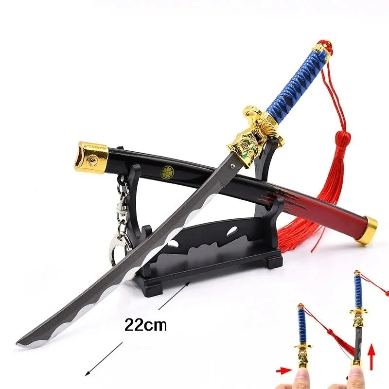 Valorant Game Peripheral Alloy Weapon Onimaru Kunizuna Bounce Jumping Sword Katana Handicraft Model Collection Ornament Toy 22cm