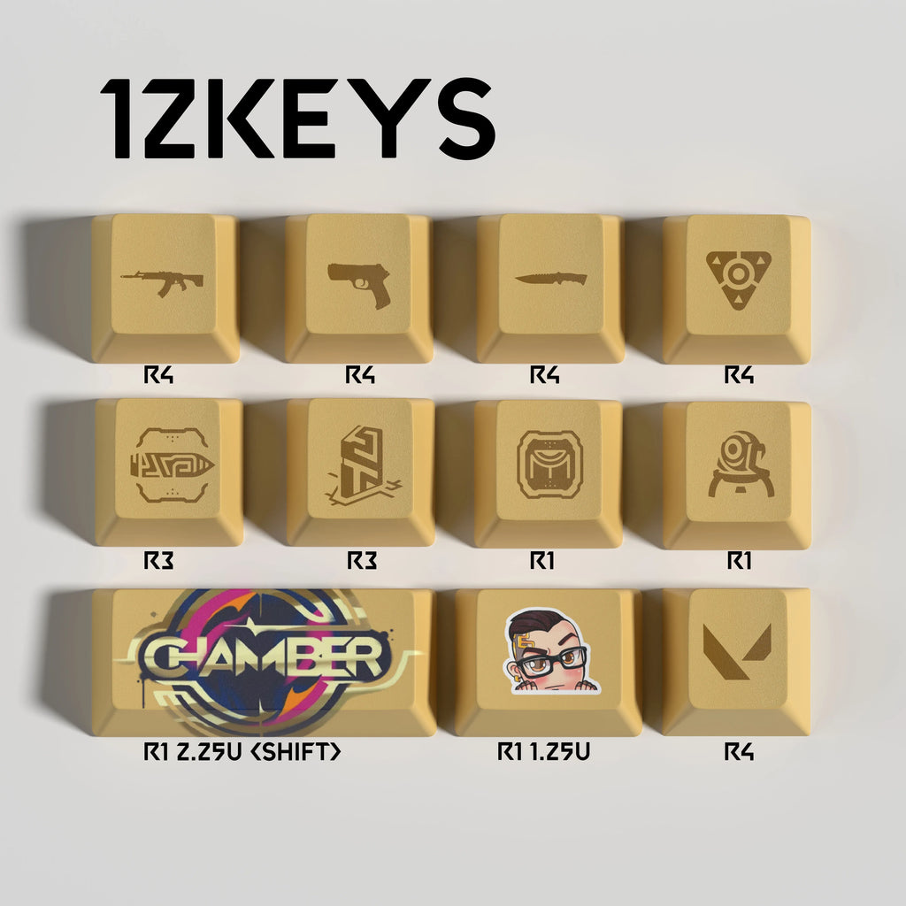VALORANT Chamber keycap new 14 key mini set OEM height