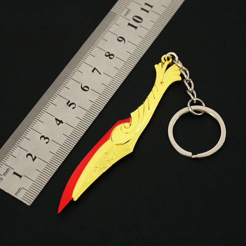 Valorant Melee Weapon Ignite Fan 18cm Metal Katana Model Safety Karambit Game Peripherals Combat Knife Collectible Toys Boy Gift
