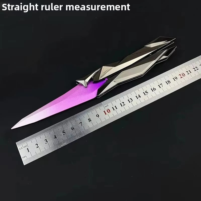 Valorant Singularity Butterfly Knife Foldable Replica Toy for Boys Plastic Model Collectible Melee Gear for Cosplay Gaming