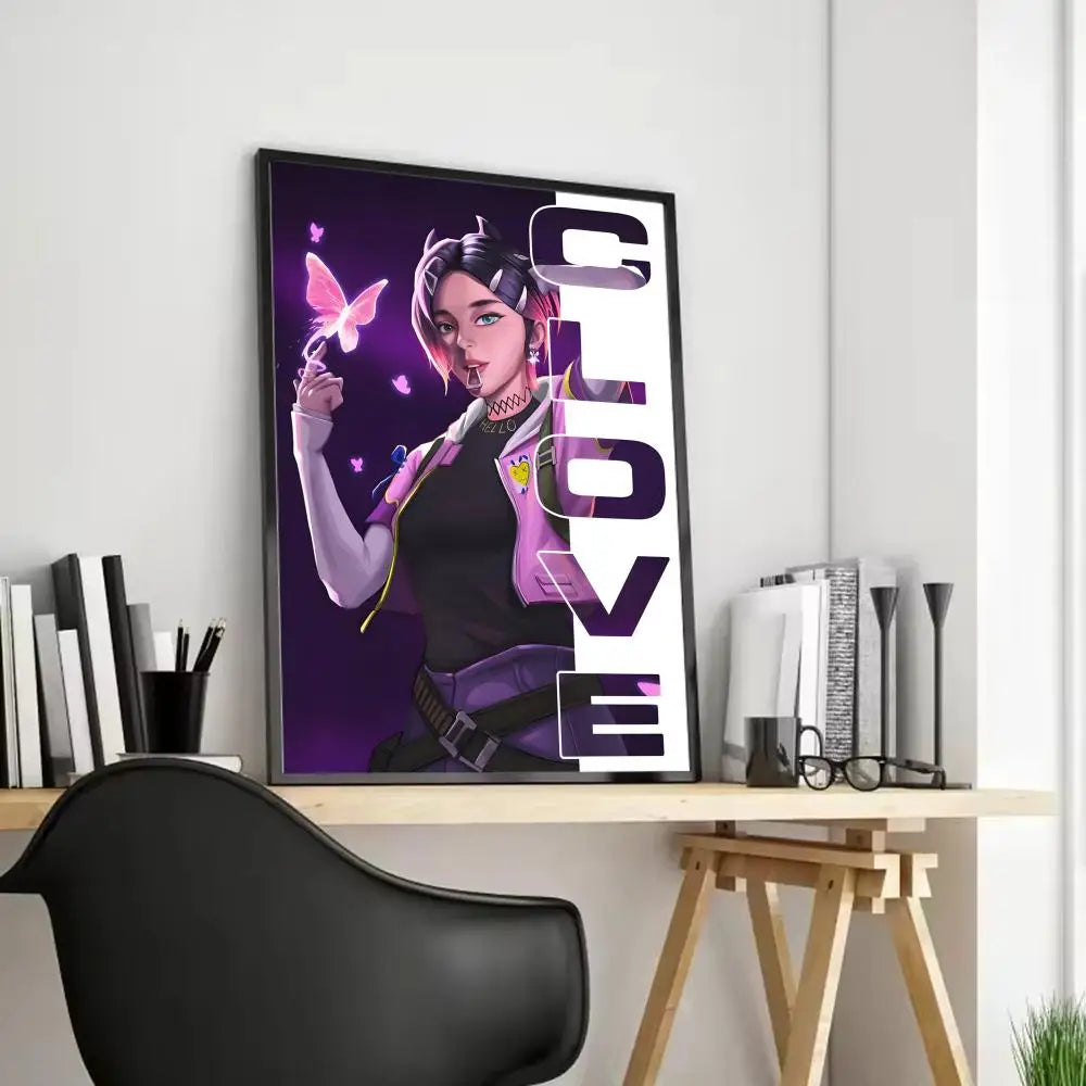 Clove Valorant Poster HD art sticky wall waterproof home living room bedroom bar aesthetic decoration