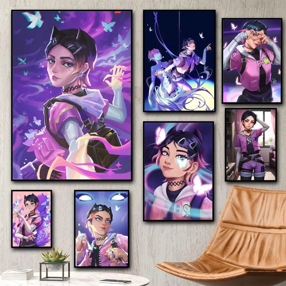 Clove Valorant Poster HD art sticky wall waterproof home living room bedroom bar aesthetic decoration