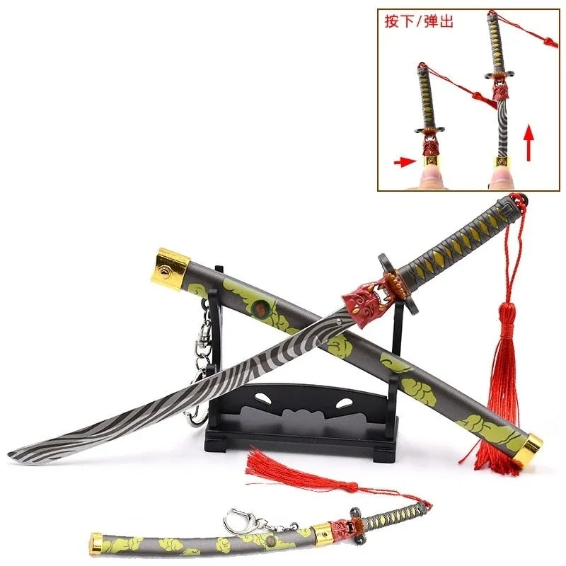 Valorant Game Peripheral Alloy Weapon Onimaru Kunizuna Bounce Jumping Sword Katana Handicraft Model Collection Ornament Toy 22cm